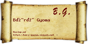 Báró Gyoma névjegykártya