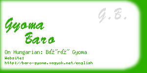 gyoma baro business card